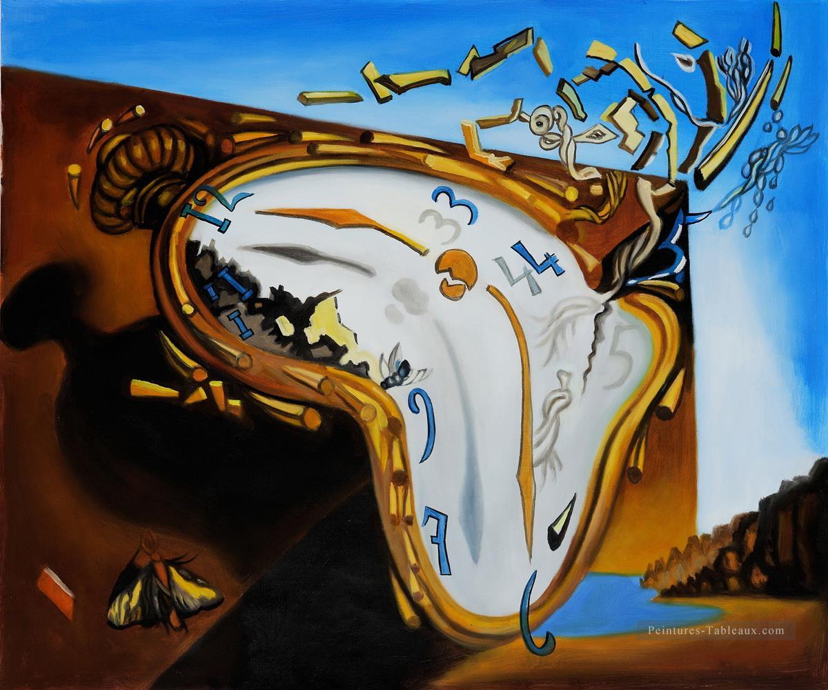 Montre souple au moment de l’explosion Salvador Dali Peintures à l'huile